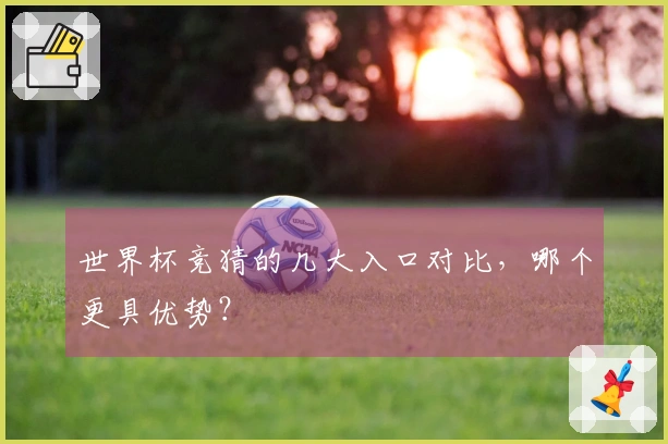 世界杯竞猜的几大入口对比，哪个更具优势？